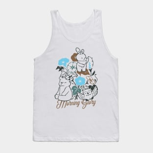 Animal Friends are Playing in the Morning Glory Garden Tank Top